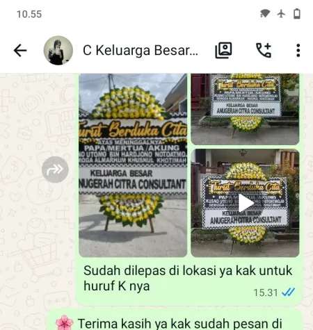 Pengiriman Papan Bunga Duka Sedayu Indo Golf